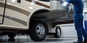 Wohnmobil beim TÜV