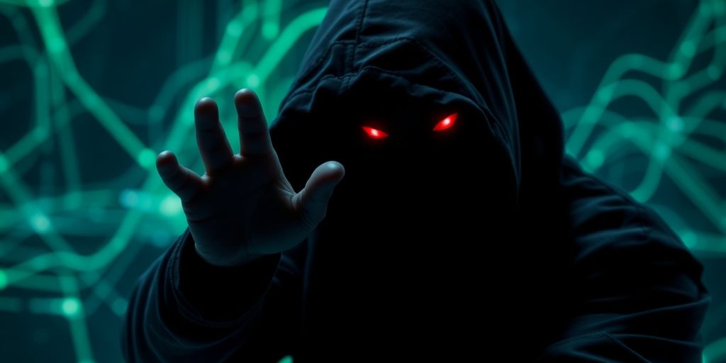 Dunkles Hackergesicht betrügt mit KI