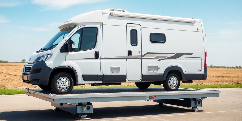 Wohnmobil auf Waage