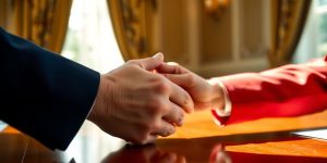 Politiker am Verhandlungstisch