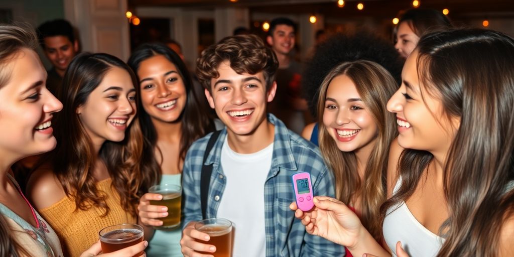 Jugendliche feiern sicher mit Diabetes.