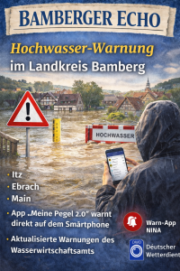 Warnung vor Hochwasser im Landkreis Bamberg
