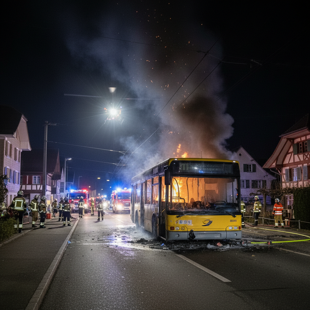 Mann zündet sich in Schweizer Bus an – sechs Tote
